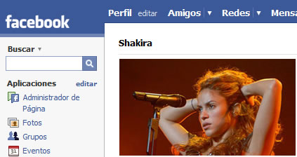 Shakira facebook