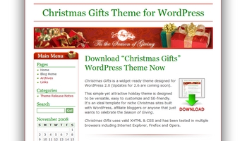 christmasgifts 40+ Themes WordPress con Motivos Navideños