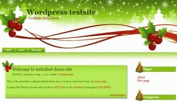 christmasgreen 40+ Themes WordPress con Motivos Navideños