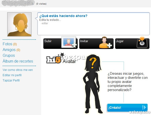 perfil de usuario en hi5