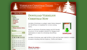 vermilionchristmas 40+ Themes WordPress con Motivos Navideños