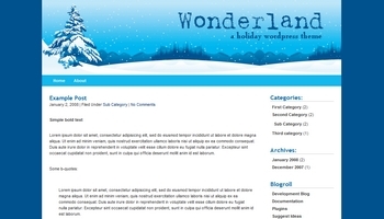 wonderland 40+ Themes WordPress con Motivos Navideños