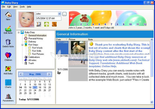 software diario bebe