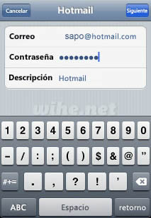 configuracion correo hotmail