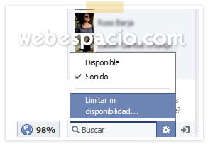 limitar disponibilidad chat facebook