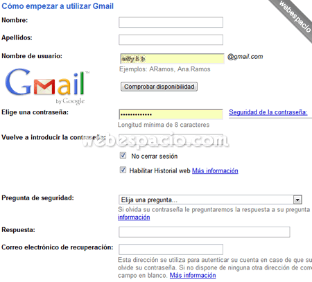 En otras palabras Samuel cristal Crear correo Gmail