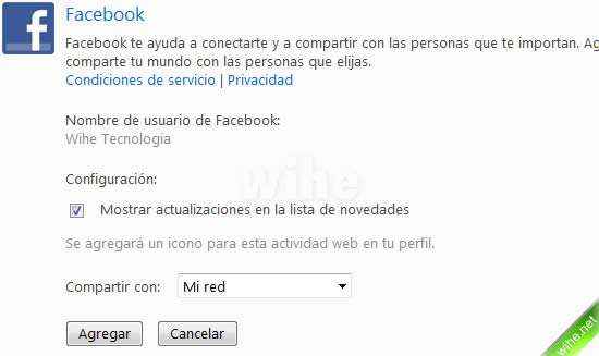 conectar facebook