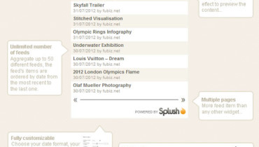 splush widget rss