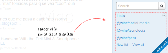 listas twitter
