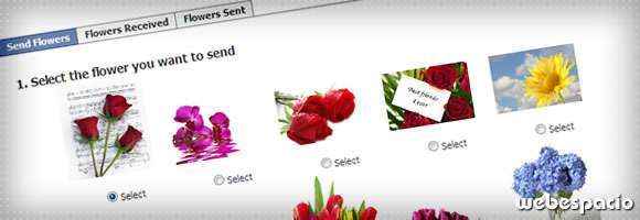 app flowers para facebook