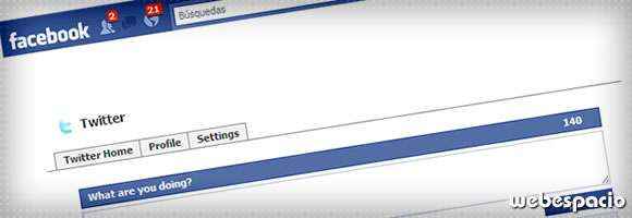 integrar twitter en facebook