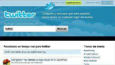 Twitter página de inicio
