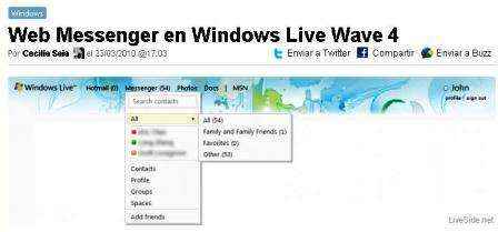 Web Messenger en Windows Live Wave 4