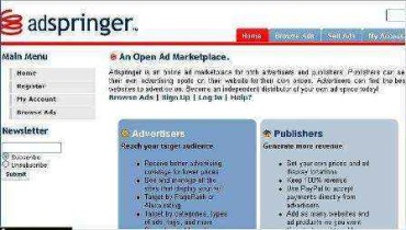 Vende un espacio publicitario en tu sitio Web con AdSpringer.com
