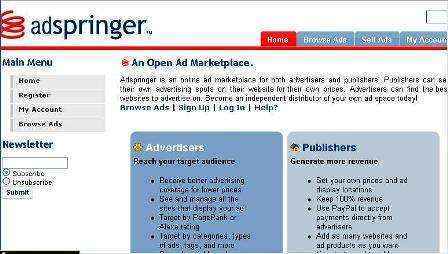 Vende un espacio publicitario en tu sitio Web con AdSpringer.com 