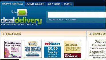 Búsqueda de cupones y vales de descuento en DealDelivery.com