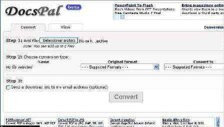 Convierte de formato cualquier documento con DocsPal.com 
