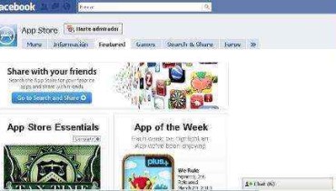 Aplicación de Apple App Store en Facebook