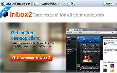 Todos tus Emails y perfiles de redes sociales juntas en Inbox2.com