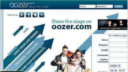 Oozer.com: Una red social para artistas y músicos