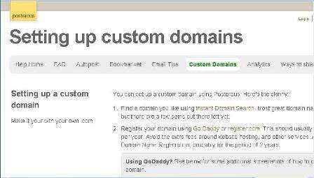 Registra tu dominio personalizado en Posterous