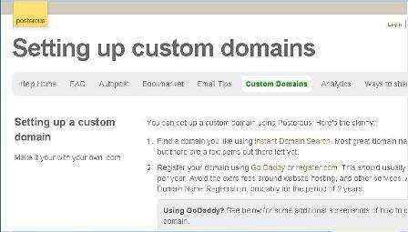 Registra tu dominio personalizado en Posterous 