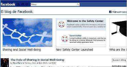 La nueva imagen del blog de Facebook