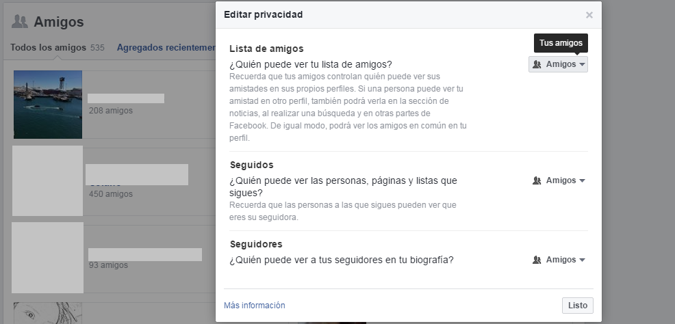  quien ve lista amigos en facebook