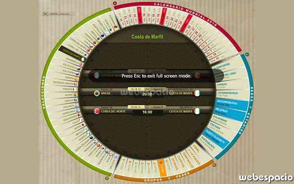 calendario mundial futbol 2010