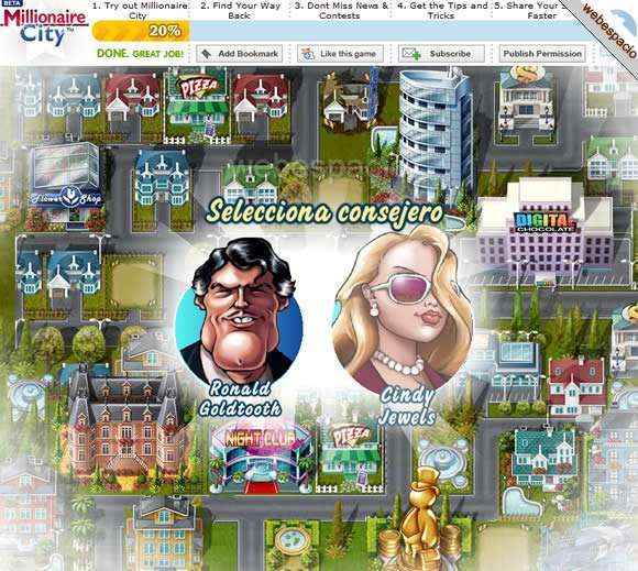 juego millionaire city en facebook