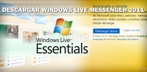 descargar windows live messenger 2011