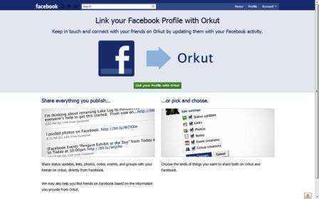 facebook vincular orkut