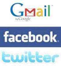 gmail facebook twitter