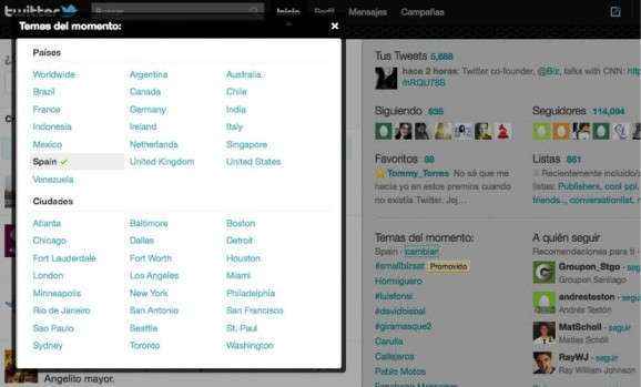 lugares temas momento twitter