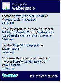 widget perfil de twitter