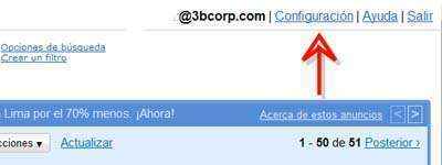 clic configuracion gmail