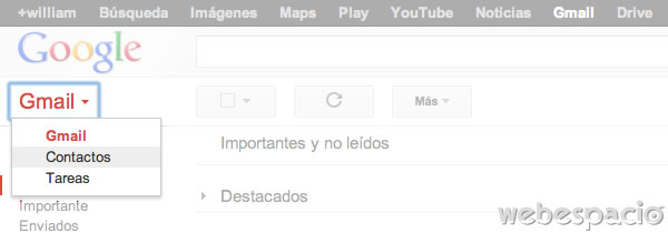 ir a contactos gmail