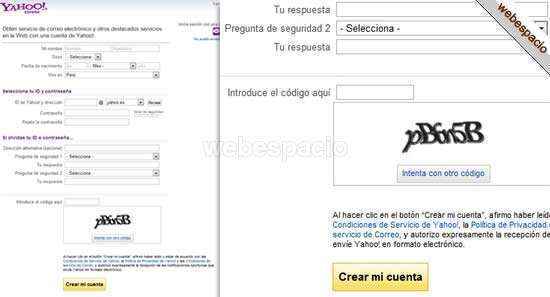 registrar en correo yahoo