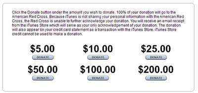 Apple donaciones itunes