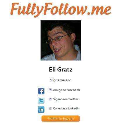 integra tus perfiles de Twitter, Facebook y LinkedIn con fullyfollow