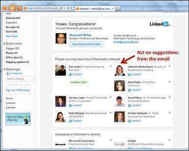 mensajes linkedin interactivos hotmail