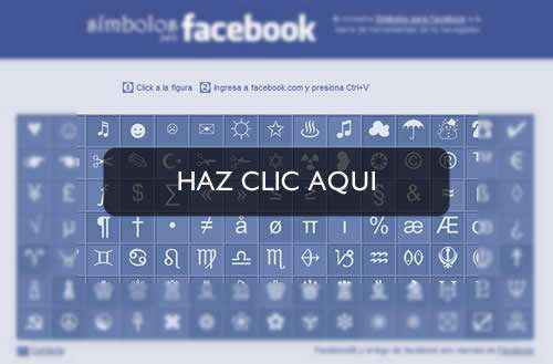 simbolos para facebook