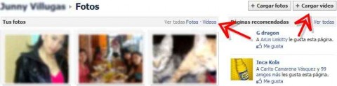 agregar videos a facebook