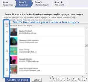 completar perfil facebook invitar