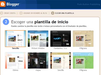 elegir plantilla blog