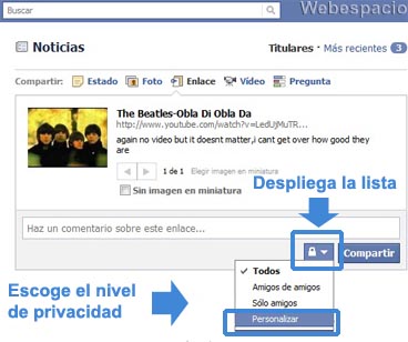 publicar en el muro de facebook