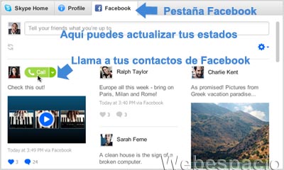 llamar contactos facebook desde skype 