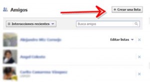 listas de amigos de facebook