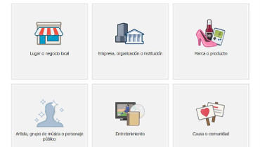 Crear página de facebook