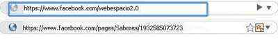url de páginas de facebook
